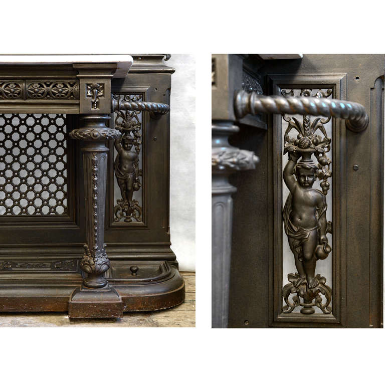 19th Century Victorian Cast Iron Hall Stand