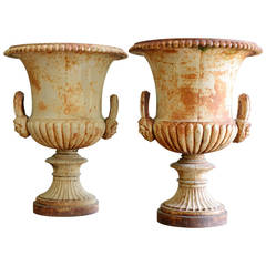 Pair of Iron Urns