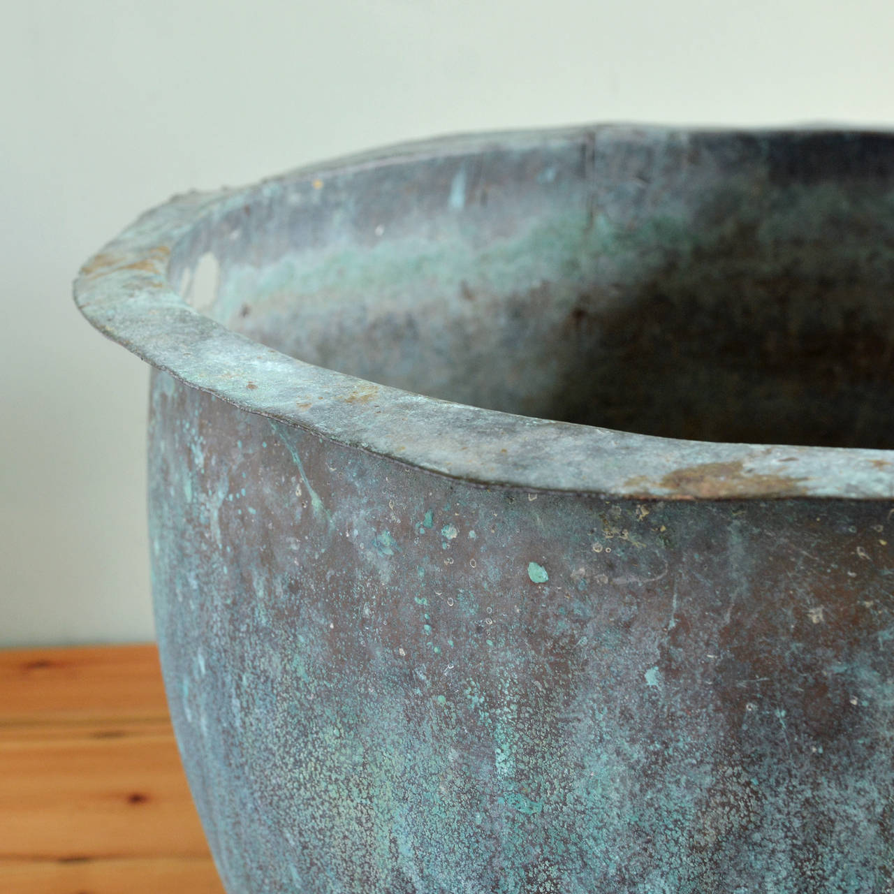 19th Century Weathered Copper Vat