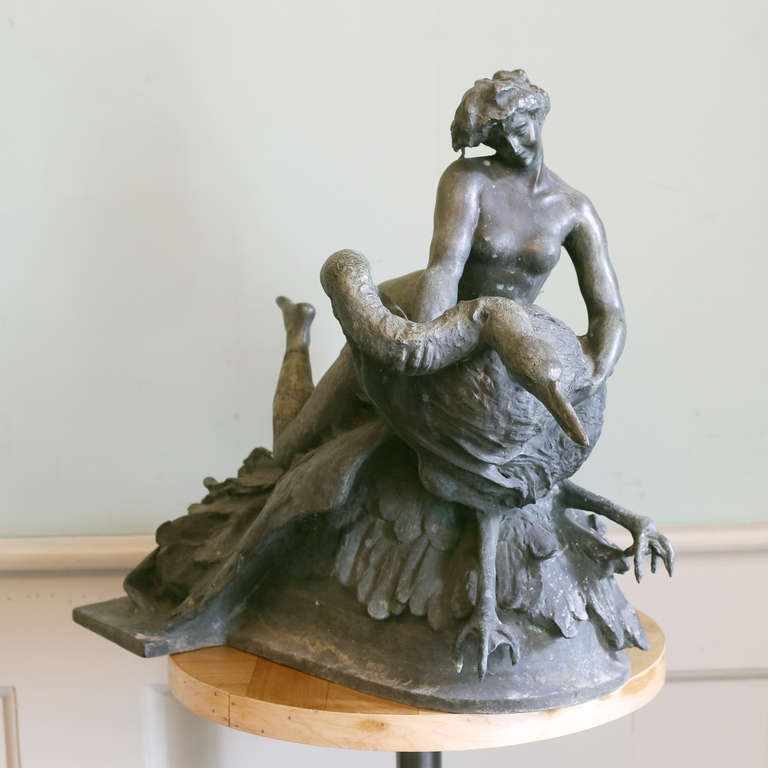 A bronze group of Leda and the Swan.

Available to view at Brunswick House, London.