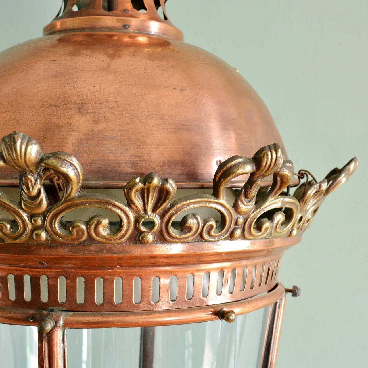 19th Century Copper and Brass Lantern In Excellent Condition In London, GB