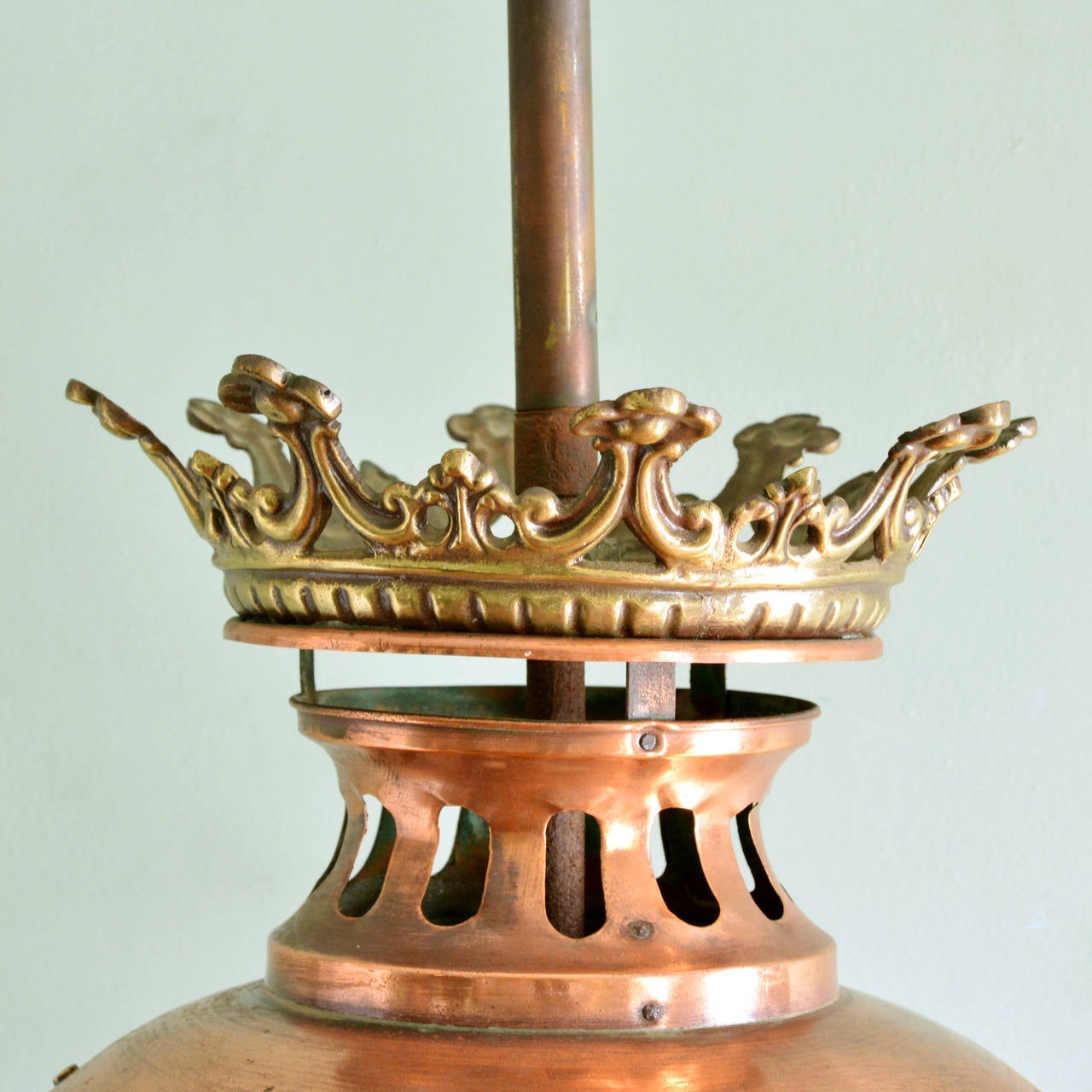 19th Century Copper and Brass Lantern 4