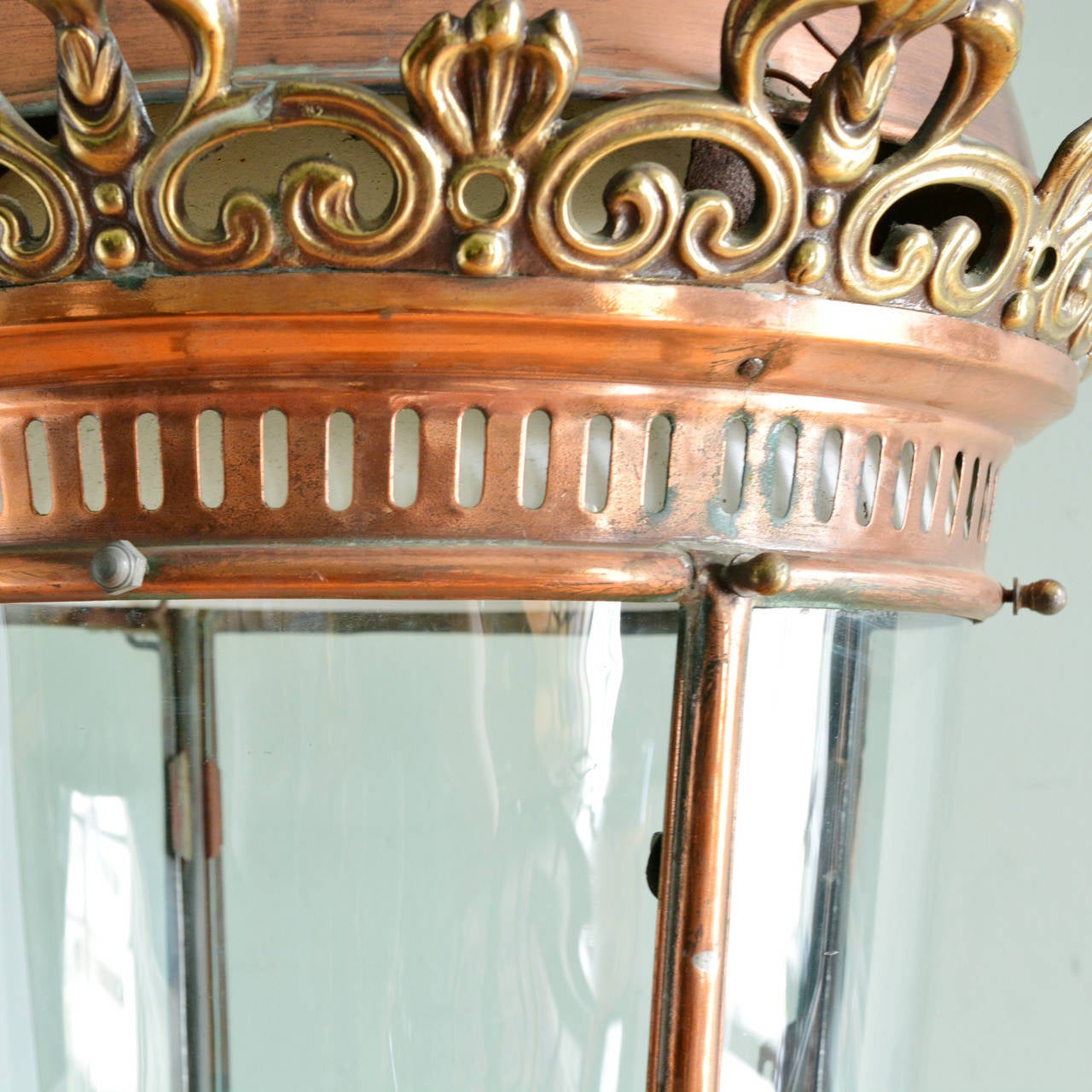 19th Century Copper and Brass Lantern 2