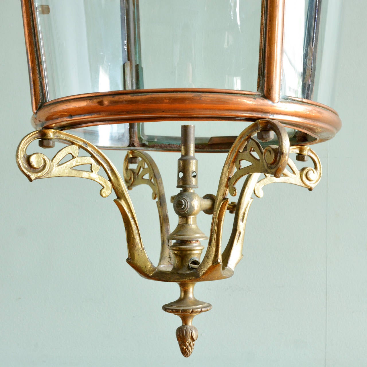 19th Century Copper and Brass Lantern 1