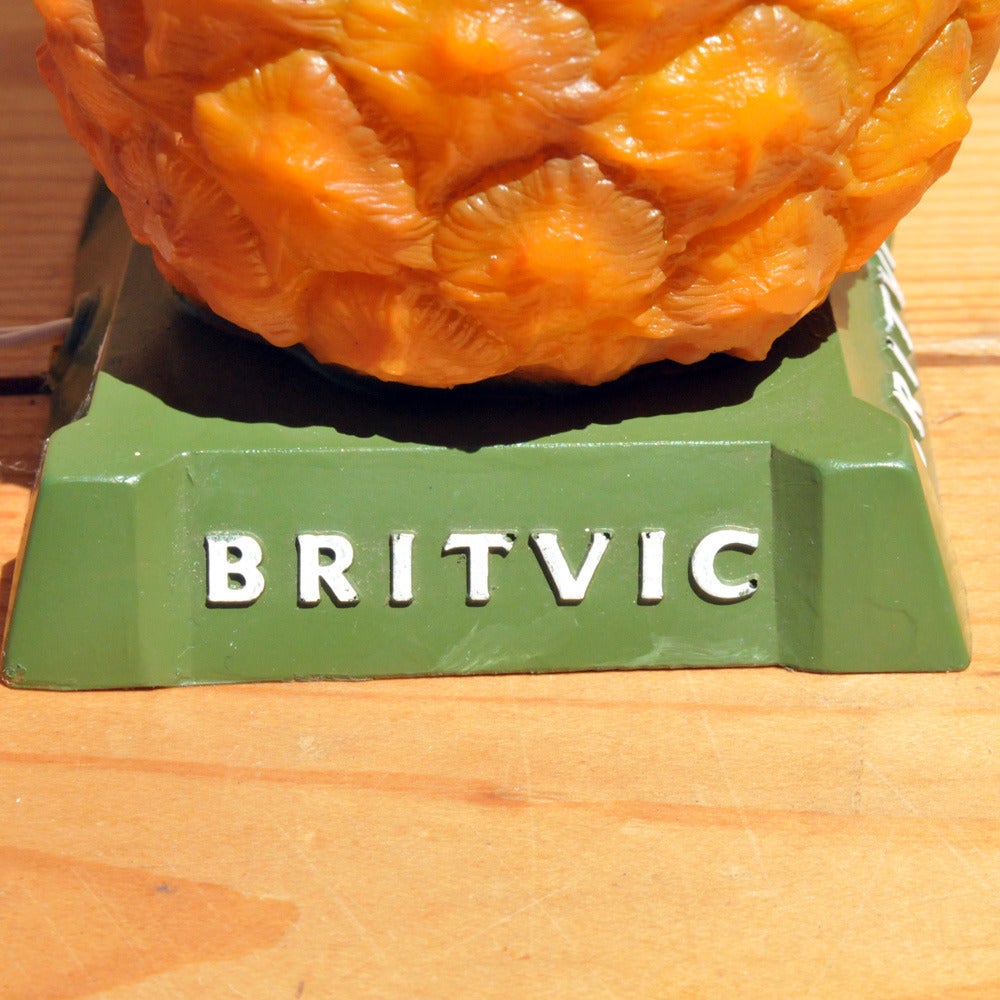 The 'Britvic Pineapple' light was produced in the 1960s and features the original shade.
