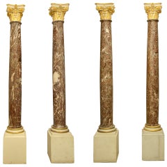 Rouge Royale Marble Columns