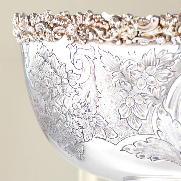 Late 20th Century Silverplate Punch Bowl