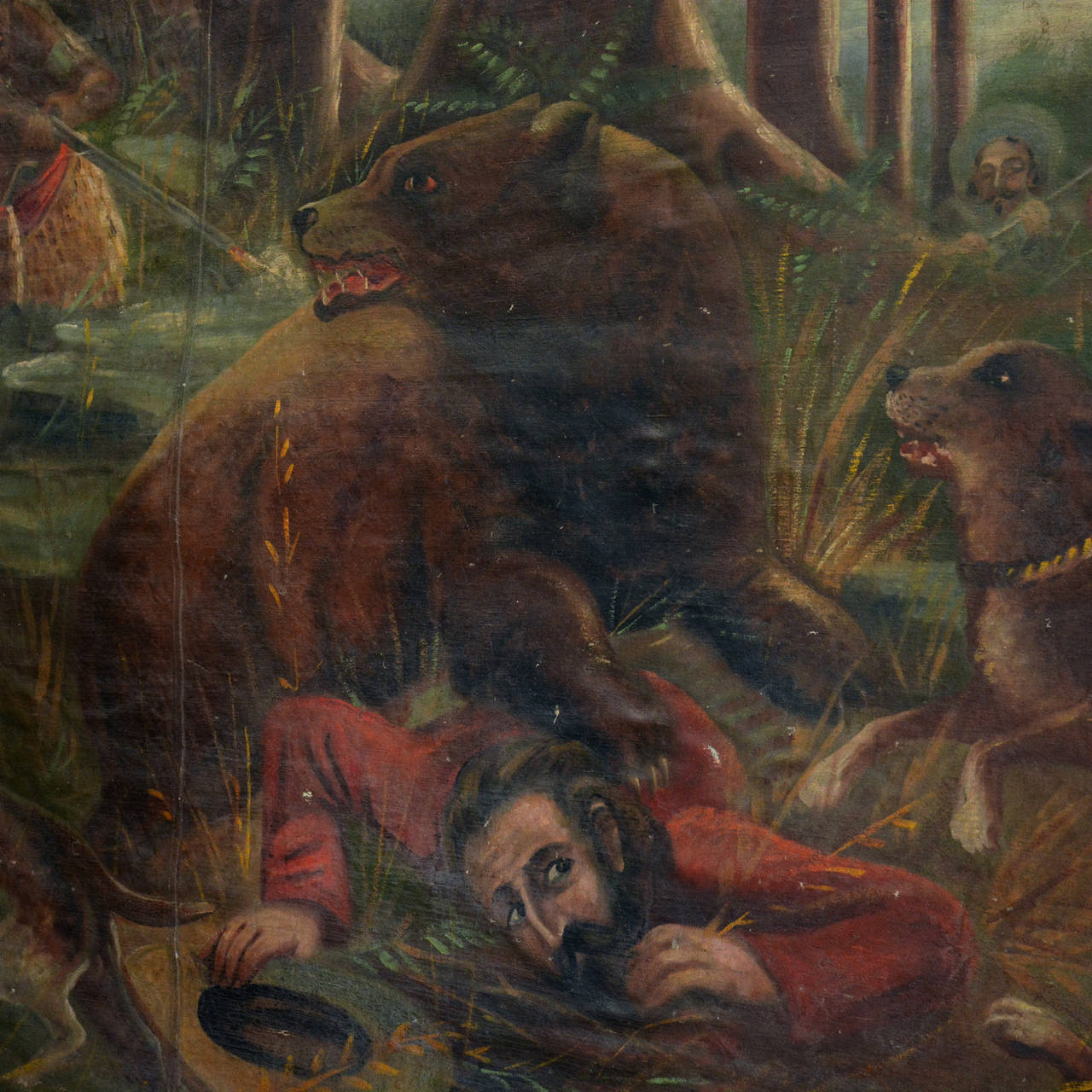 Pair of Large Hunting Scenes Paintings 3