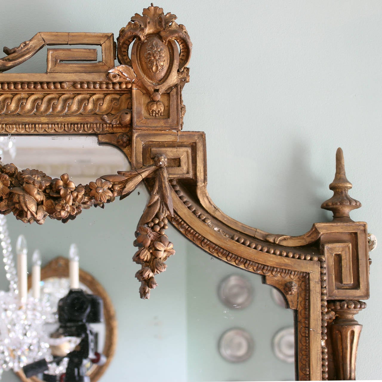 English Victorian Overmantle Mirror