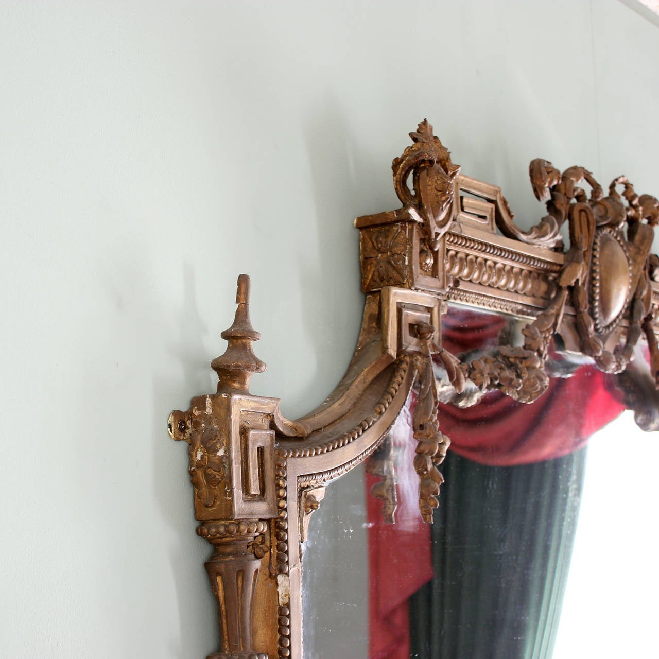 Late 19th Century Victorian Overmantle Mirror