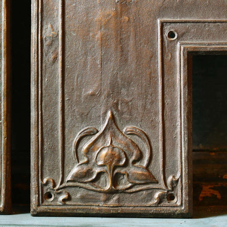 Pair of Art Nouveau Style Bronze Mortices