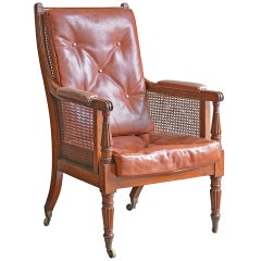 Nineteenth Century Mahogany Library Bergere