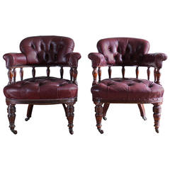 A Victorian Leather Club Chair 5