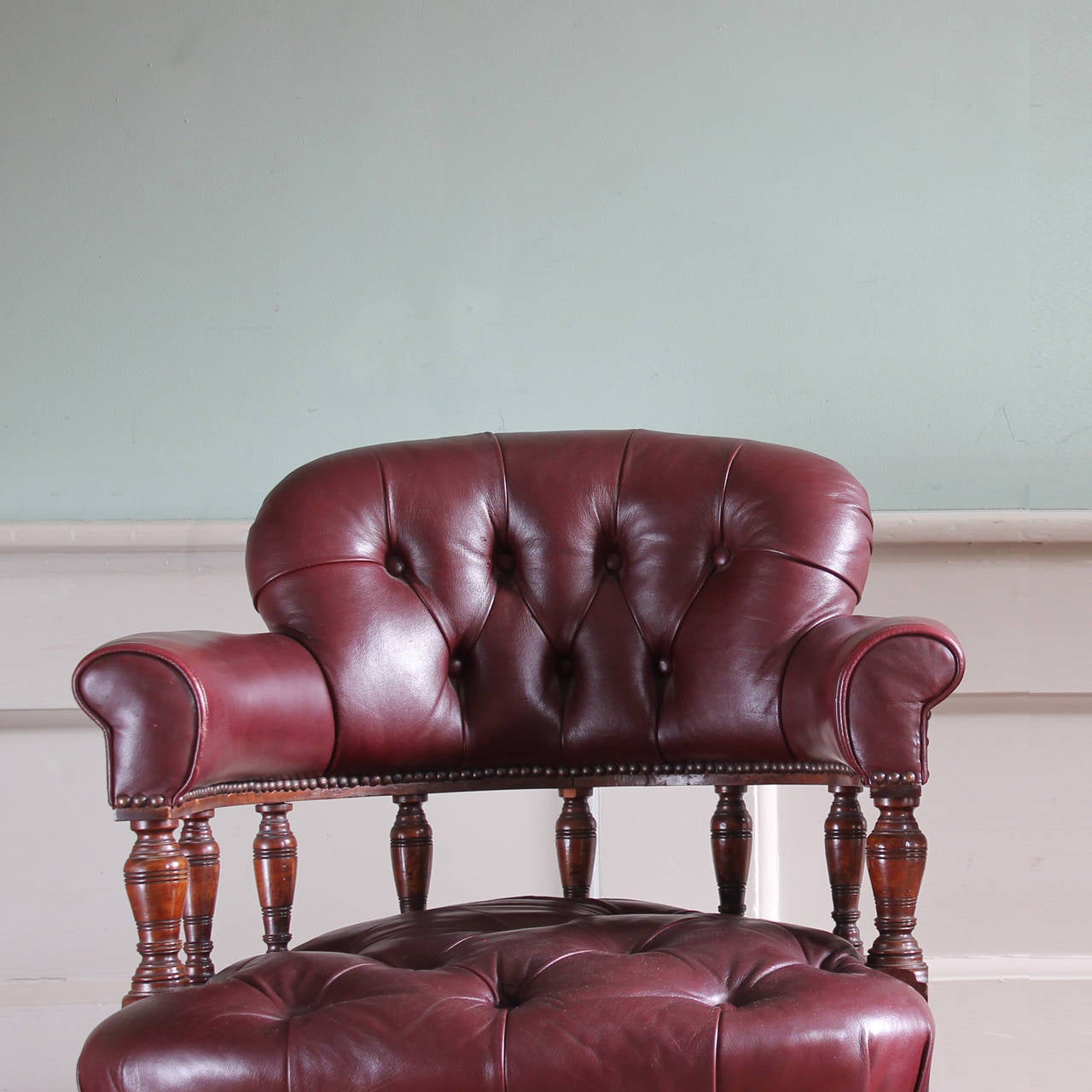 A Victorian Leather Club Chair 5