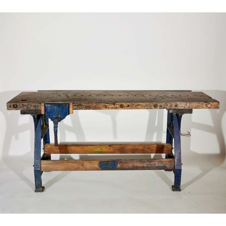 Victorian Workbench In Distressed Condition In London, GB