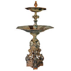 Antique French Cast Iron Fountain