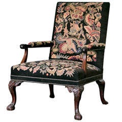 Vintage George II Style Gainsborough Chair