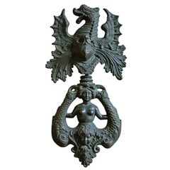 Antique Nineteenth century Italian bronze door knocker