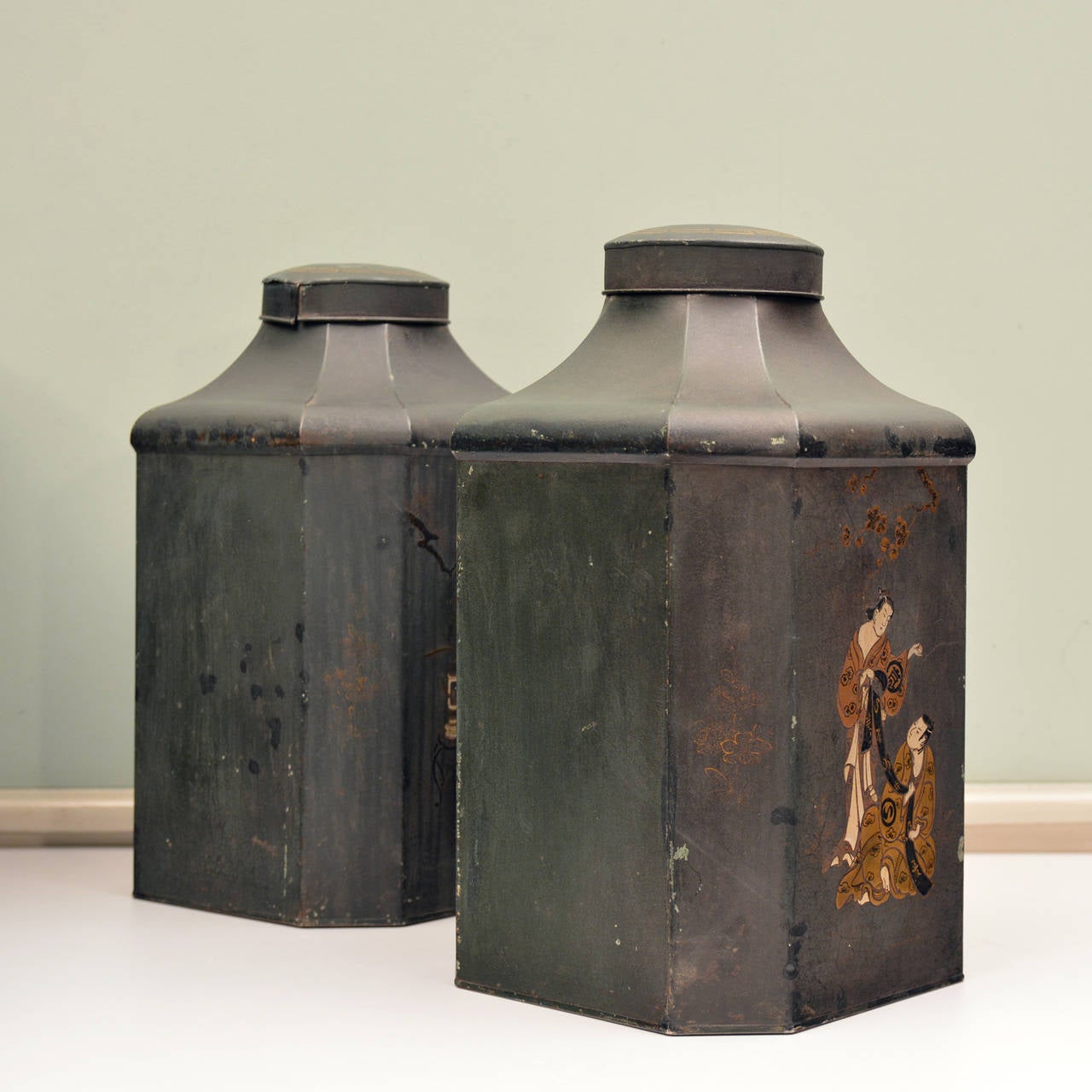 Toleware Tea Canisters 3