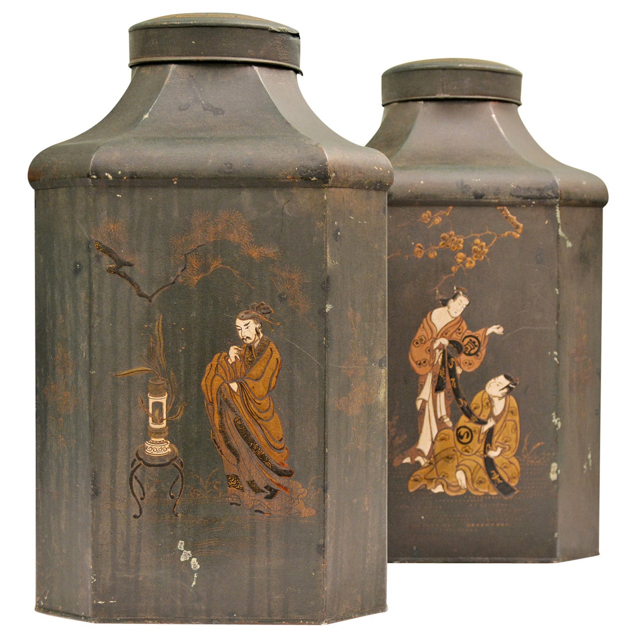 Toleware Tea Canisters
