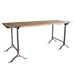 Used Wrought Iron Trestle Table