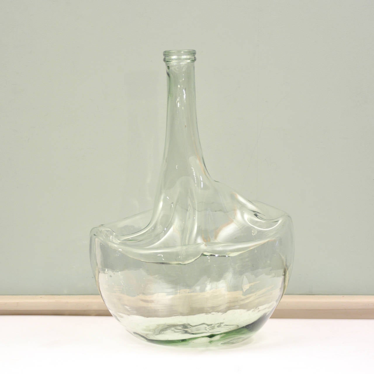 20th Century Slumped Glass Vase