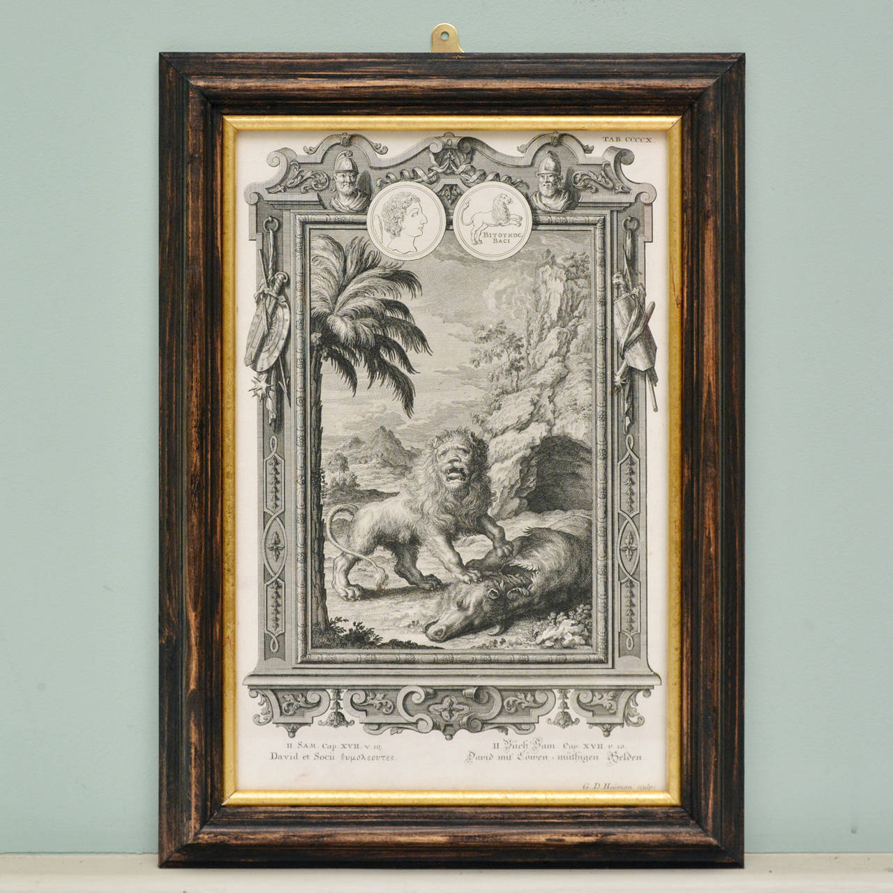 Sacred Physics by Johann Jakob Scheuchzer, original copper-engraved prints published, 1731.

Physica Sacra, a detailed explication of Biblical events in terms of physics, medicine, and natural history. Each framed with gold slip.

Large