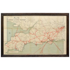 Antique LWSR Railway Map