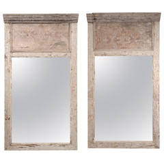 Pair of Large 18th Century Architectural Paneled Frames as Trumeau Style Mirrors 3