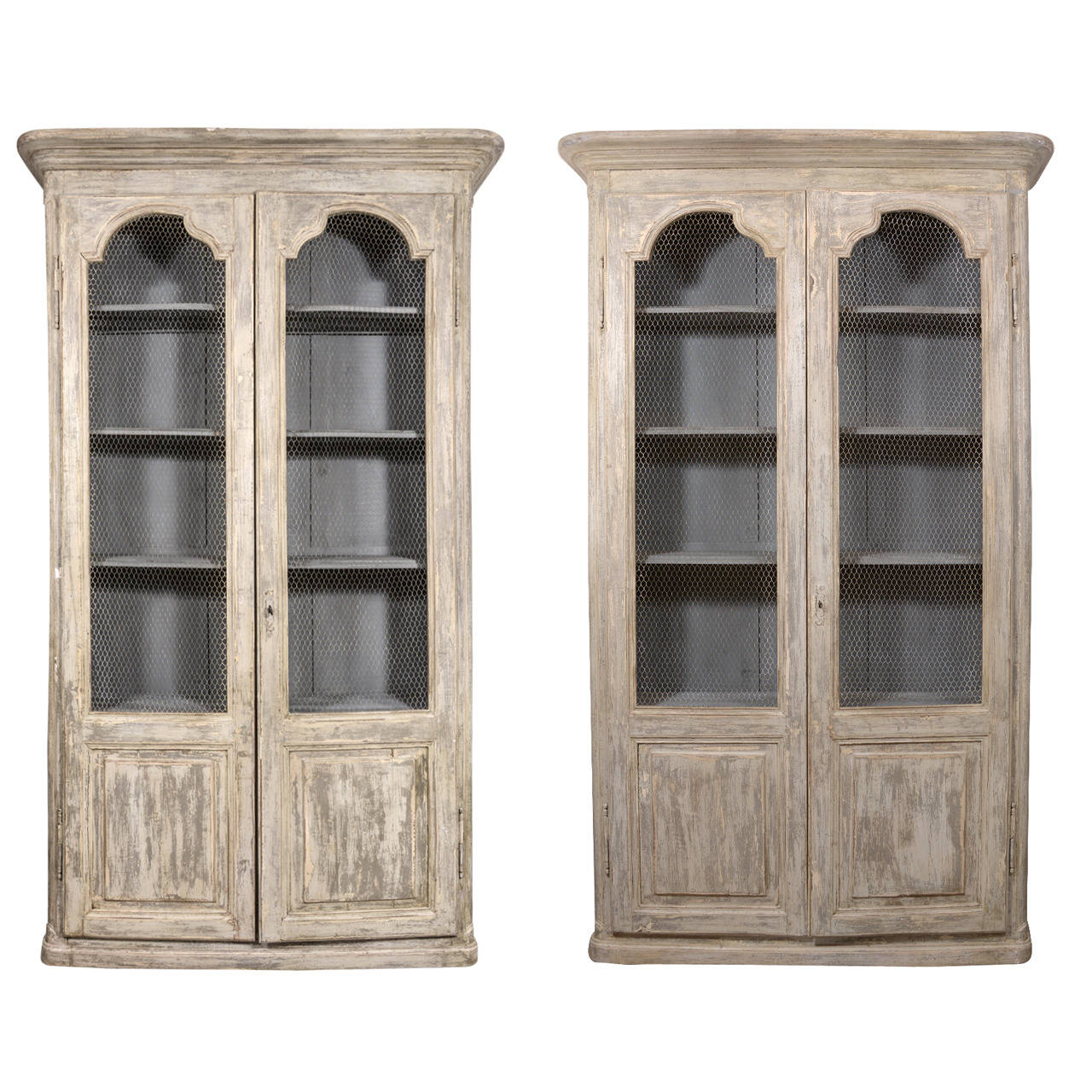 Pair of Painted 19th Century Bibliothèques