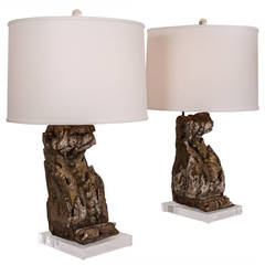 Pair of Table Lamps from 18th Century Architectural Elements