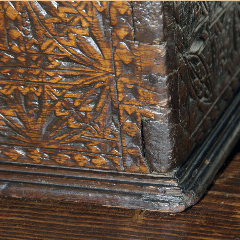 18th c. Carved Spanish Trunk at 1stDibs