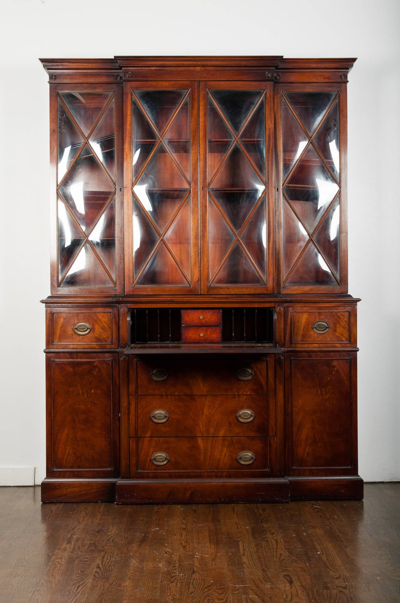 Flame Mahogany Breakfront