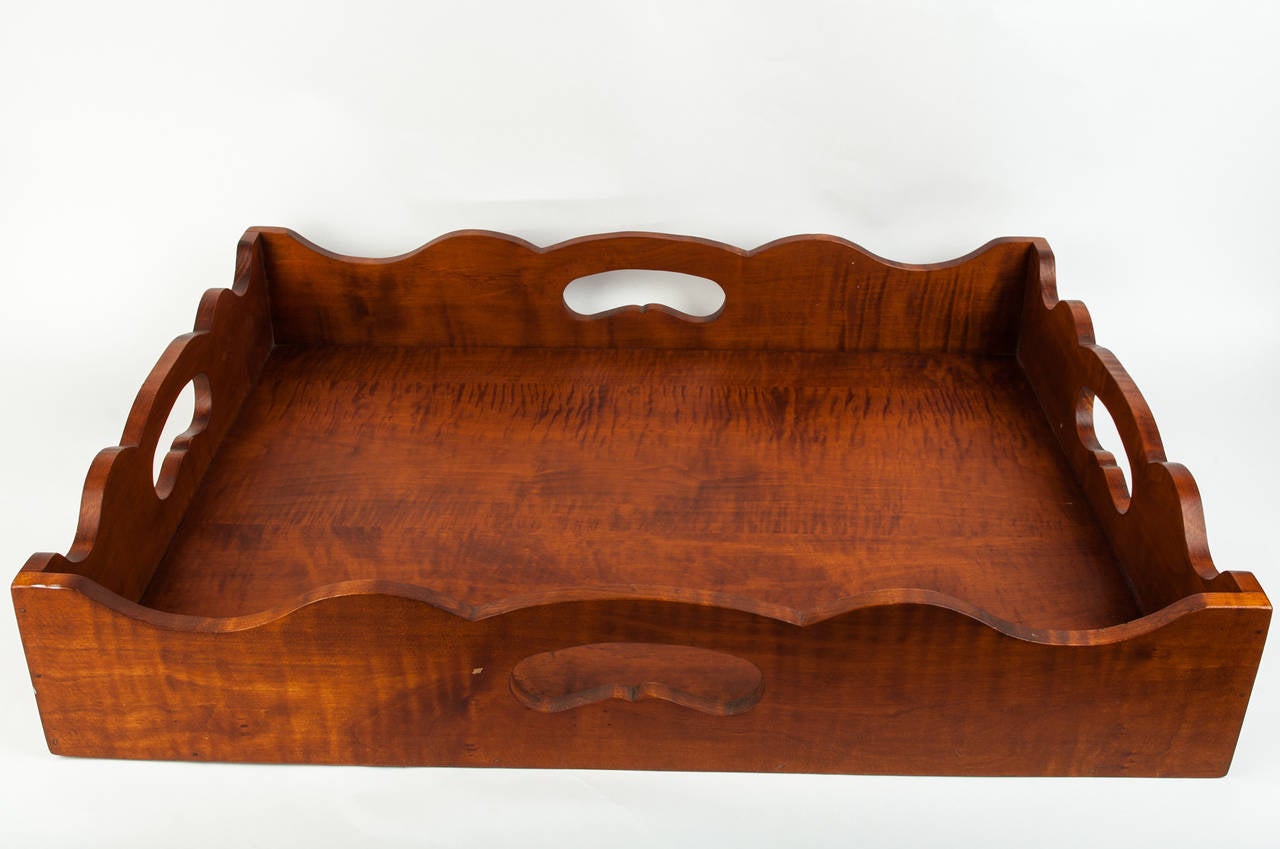 Antique Burl Wood Tray