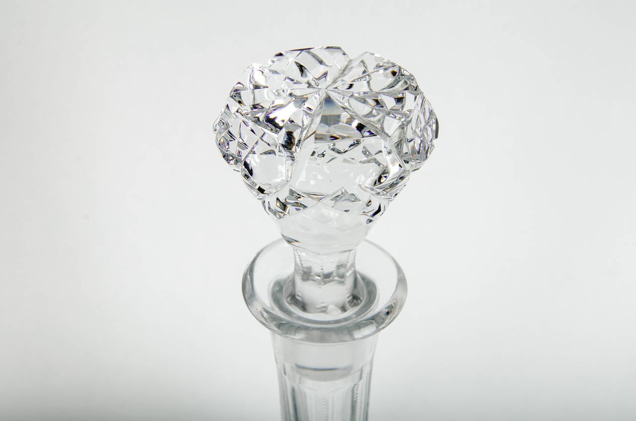 Early 20th Century Antique French Crystal Cut Decanter