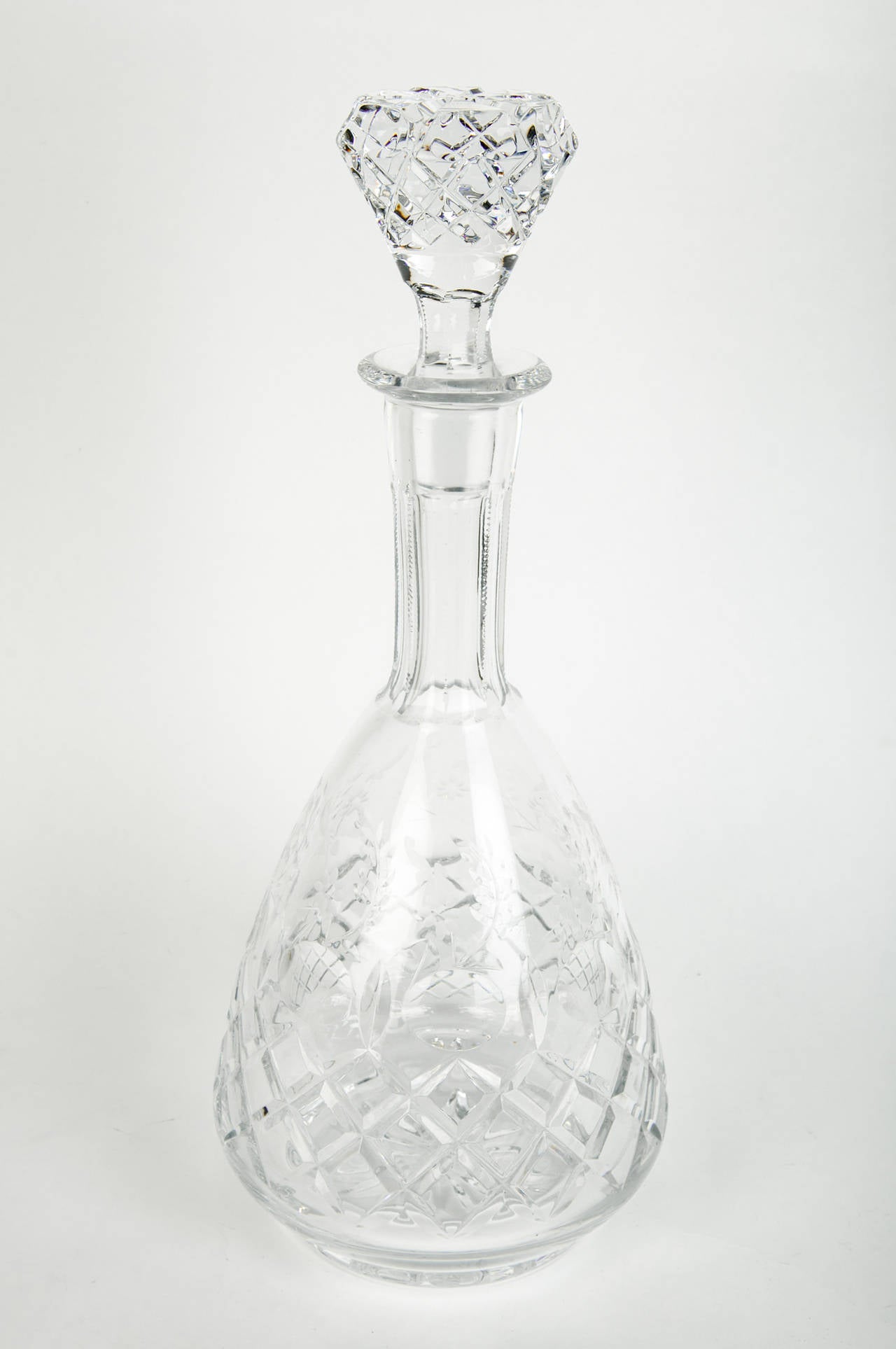 Antique French Crystal Cut Decanter 1