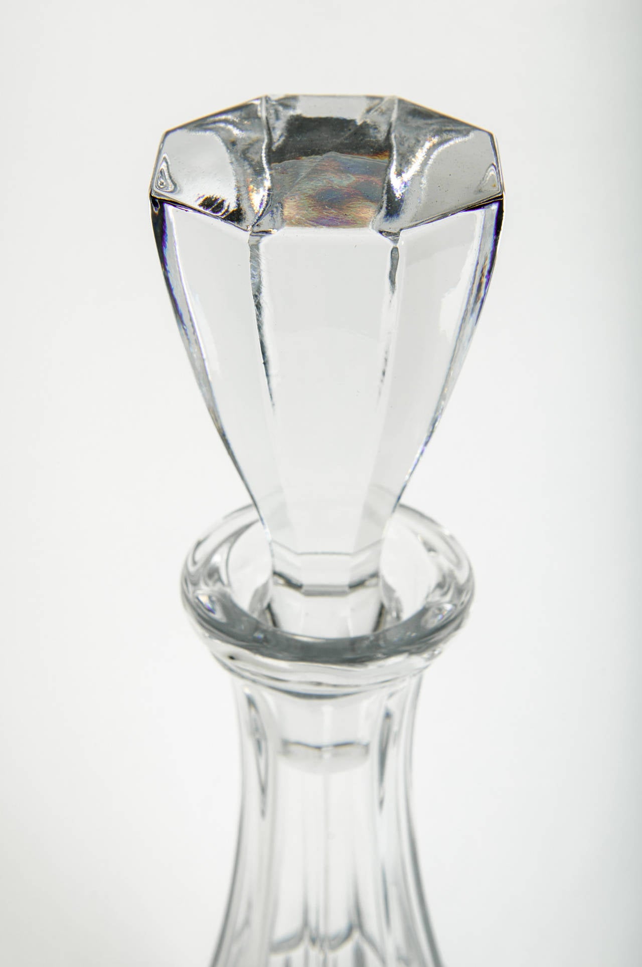 Art Deco Antique Cut Crystal French Decanter