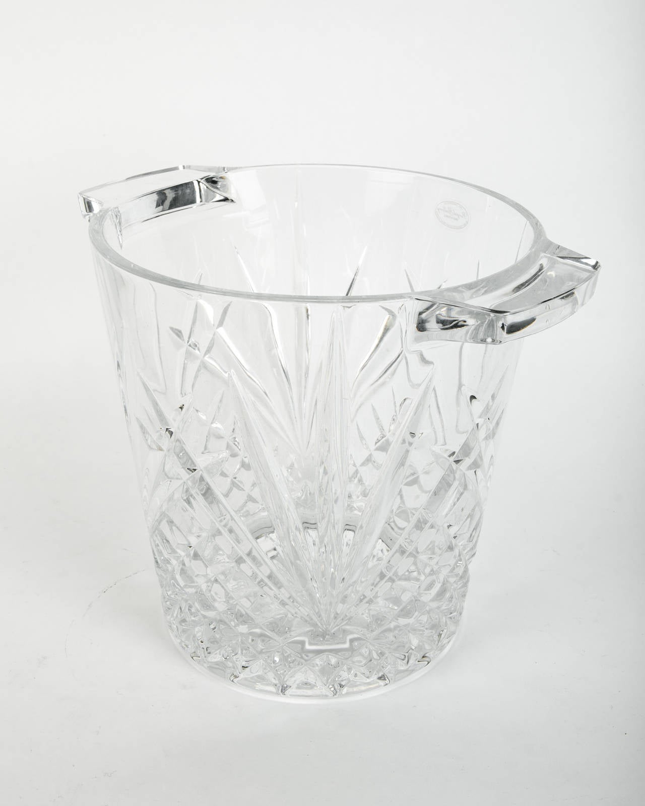 European Antique Crystal Cut Ice Bucket