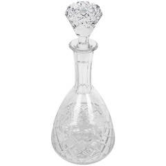 Antique French Crystal Cut Decanter