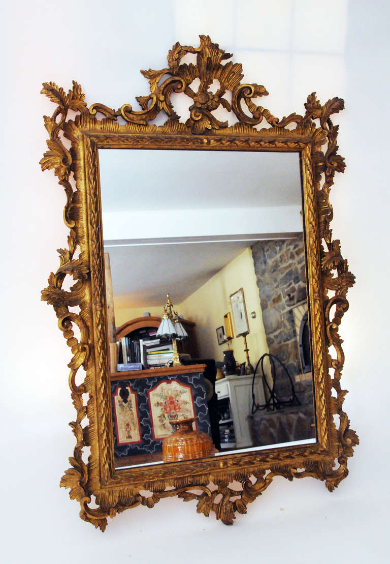 Chippendale Style Gilt-Wood Mirror