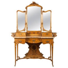 Art Nouveau Three-Piece Vanity Set