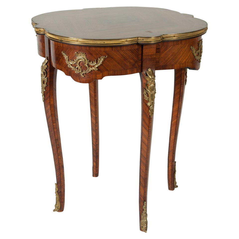 French Inlaid  Antique Side Table
