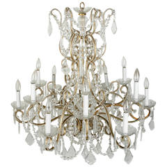 Vintage Clear Crystal Chandelier