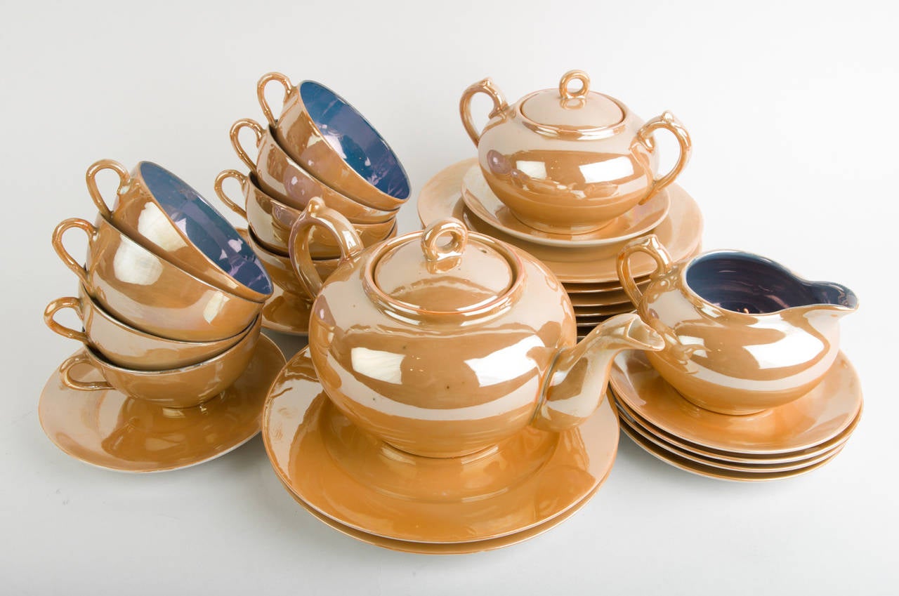 vintage lusterware tea set made in japan