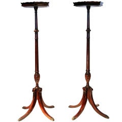 Vintage Pair of Mahogany Pedestals