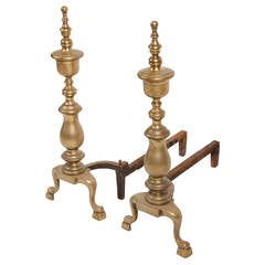 Vintage Brass Andirons