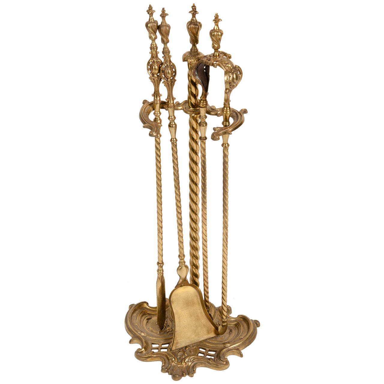Vintage Brass Fire Place Tool Sets