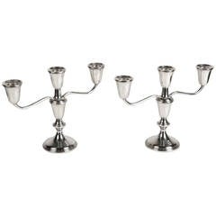 Antique Sterling Three Arms Candelabra