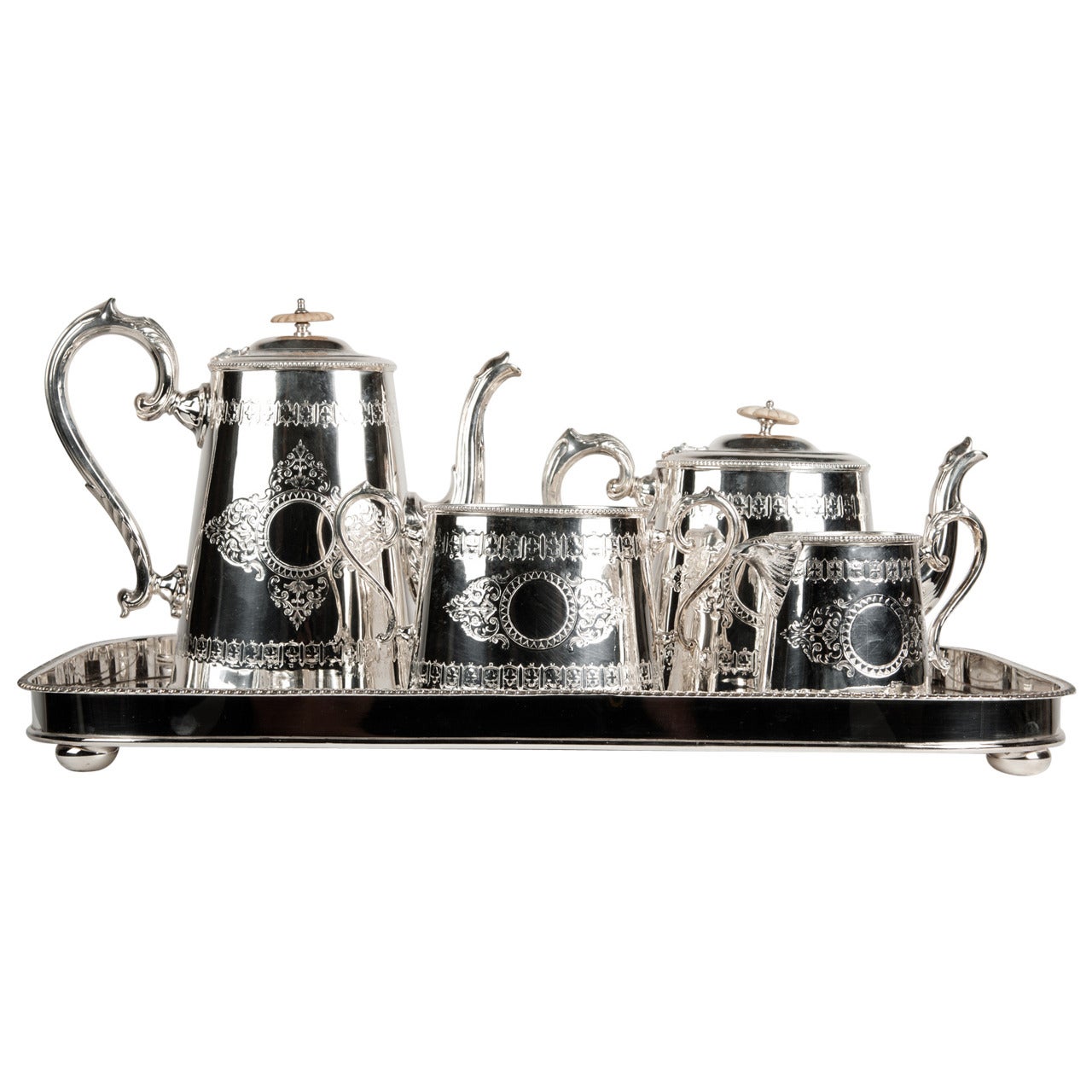 Vintage Silver Plate Tea/Coffee Set at 1stDibs