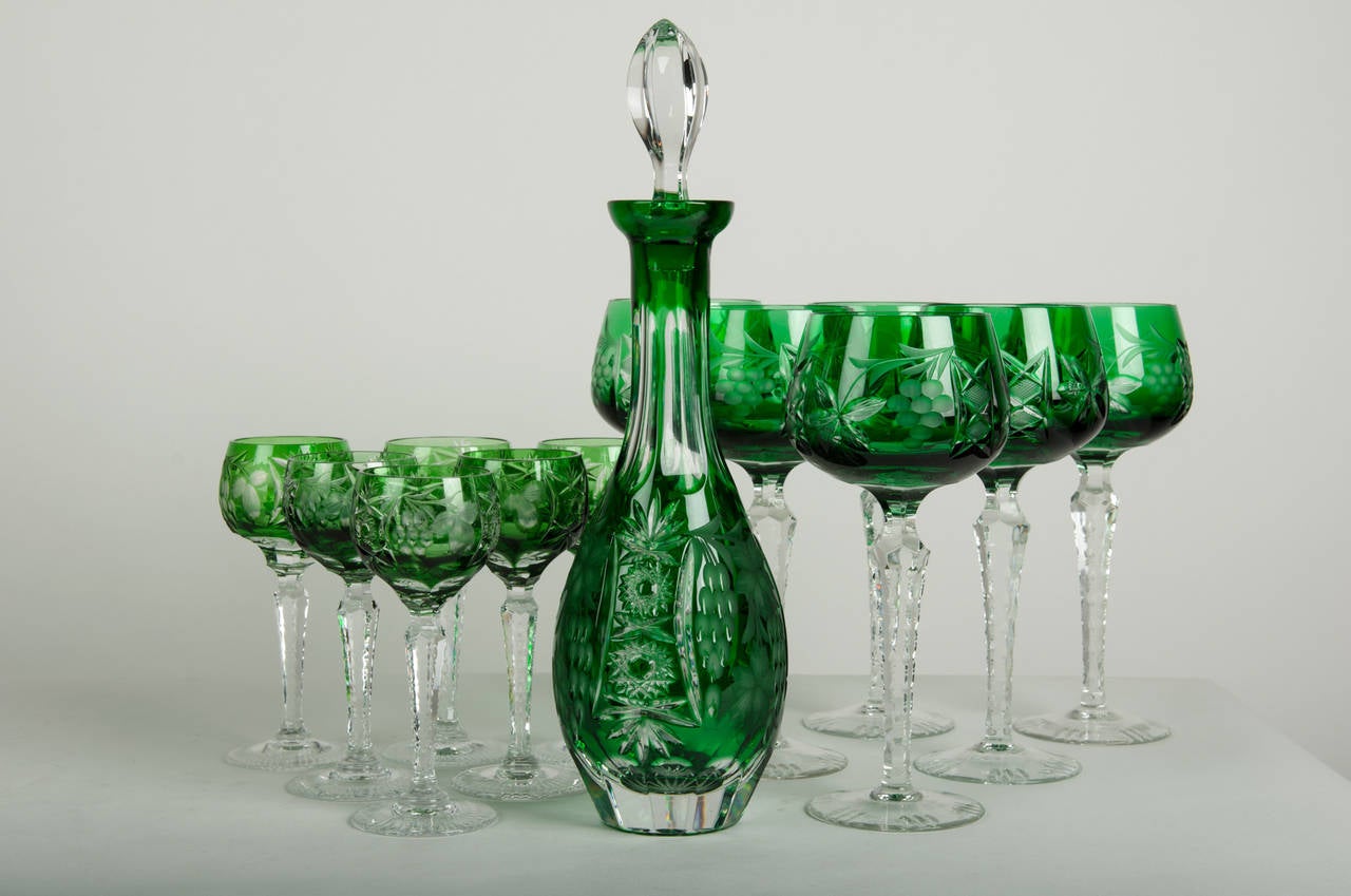 Rare Antique Baccarat Crystal Decanter Set at 1stDibs vintage
